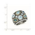 thumbnail image 5 of Sterling Silver w/14k Gold and Blue Topaz Fancy Ring QR6304, 5 of 5