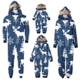 thumbnail image 5 of Penkiiy Family Christmas Onesies Matching Sets Pajamas Holiday Cute Print Pjs Hoodie Fleece Sleepwear for Couple and Kids 5 Years Blue, 5 of 5