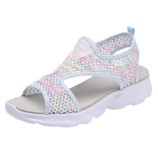 IUJSOY Womens Walking Sandals Mesh Open Toe Sports Water Sandals Arch Support Athletic Beach Shoes
