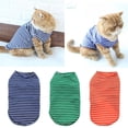 thumbnail image 4 of Chaqueta de Rayas Pijamas Ropa Perro Gato Complimentos Mascota Color Brillante Ecológico Duradero - Azul, METRO Yinane Chaqueta de rayas de perro pequeño, 4 of 8