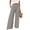Gray, variant on Wide Leg Pants for Women Flowy Palazzo Drawstring Elastic Waist Trousers with Pockets Summer Beach Vacation Clothes White,2XL