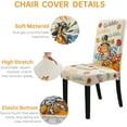 thumbnail image 4 of Thanksgiving Chair Cover Set of 4 Pumpkin Turkey Dining Room Slipcovers Stretch Parsons Chair Seat Protectors Fall Thanksgiving Decor-6PCS, 4 of 6