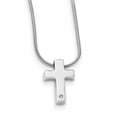 thumbnail image 1 of SS White Ice.01ct. Collier Croix Diamant 18 Pouces, 1 of 3