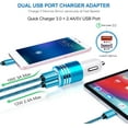 thumbnail image 2 of SUMMIT Fast Charging Car Charger, Quick Charge 3.0+2.4A Dual Port USB Cigarette Lighter Adapter+6ft USB Type C Cable for Samsung Galaxy S25 S24 S23 A16 A25 A35 A15 A54 A14 A53 A13 A23 A12 A32 S22 S20, 2 of 14