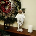 thumbnail image 2 of 26" White and Brown Standing Boy Moose Decorative Christmas Tabletop Figure, 2 of 3