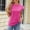 Hot Pink, variant on Womens Fashion Casual Top Crew Neck T Shirts Summer Short Sleeve Casual T Shirts Top Womens Oversized Tee Women's T Shirts Casual Tunics for Women Summer Women Swim Tee Space Shirt Jr Fall Fashion