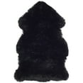 thumbnail image 4 of SAFAVIEH Sheep Skin Tiana Sheep Skin Runner Rug, Midnight Black, 2' x 6', 4 of 5