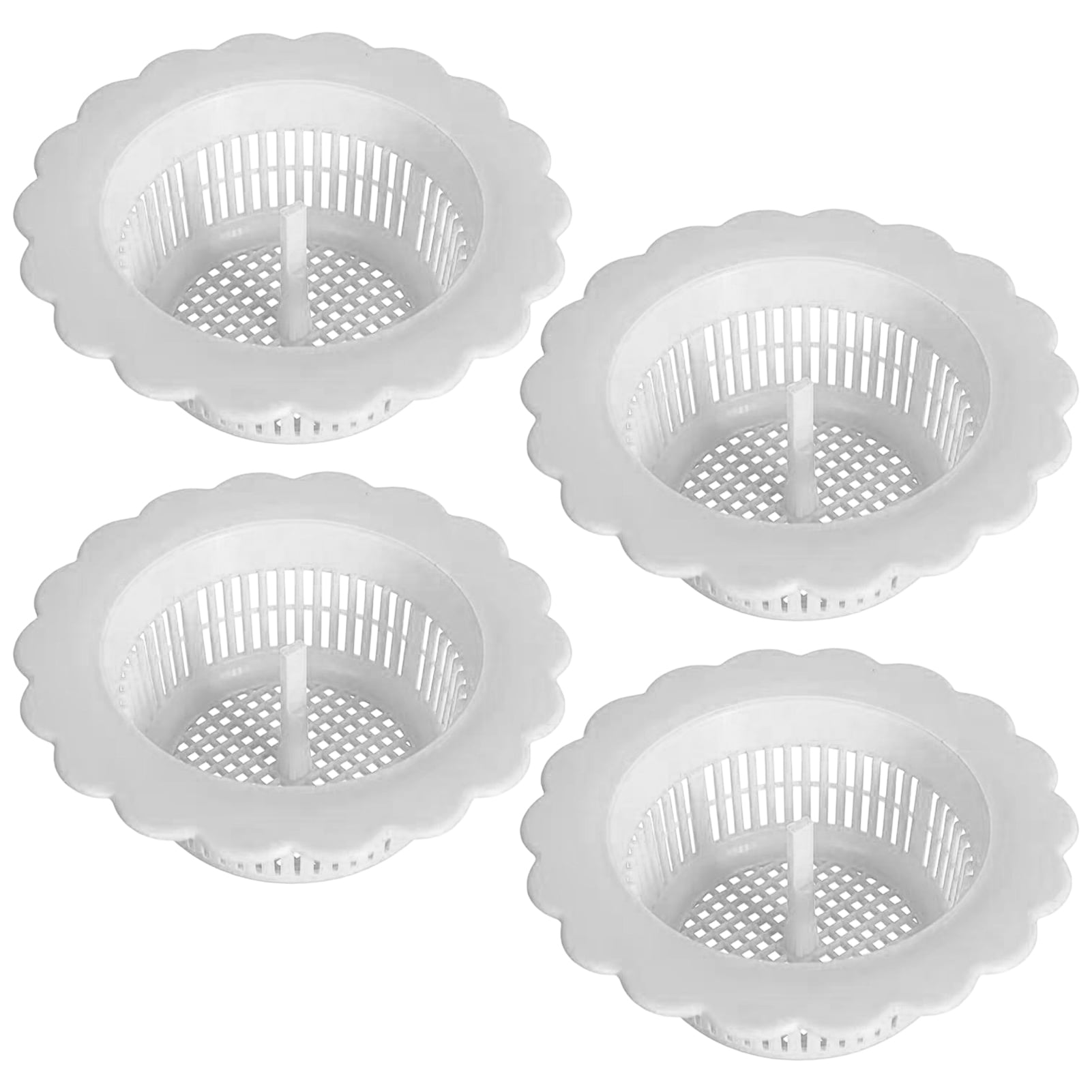 Hloma 4Pcs Sink Drain Strainers Hollow Out Fine Mesh Smooth Surface