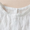 thumbnail image 5 of Lovskoo Cotton Linen Shirts for Women 3/4 Sleeve Round Neck Casual Summer Tops Loose Tee Shirts Blouse White, 5 of 6