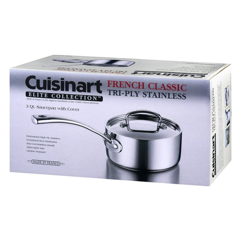 Cuisinart French Classic Tri-Ply Stainless 3 Quart Saucepan 