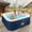 Blue, variant on 4-6 Person Outdoor Portable Inflatable Heated Hot Tub with 130 Bubble Jets, Square Inflatable Heated Pool Spa with Insulated Cover, Insulated Cover and Carry Bag, Blue