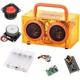 thumbnail image 1 of Kit de altavoz Bluetooth con mango naranja | Proyectos STEM para niños de 8 a 12 años, construye tu propio altavoz transparente, sin soldadura, regalo de ciencia transparente, juguetes STEM para 8, 9, 1 of 6