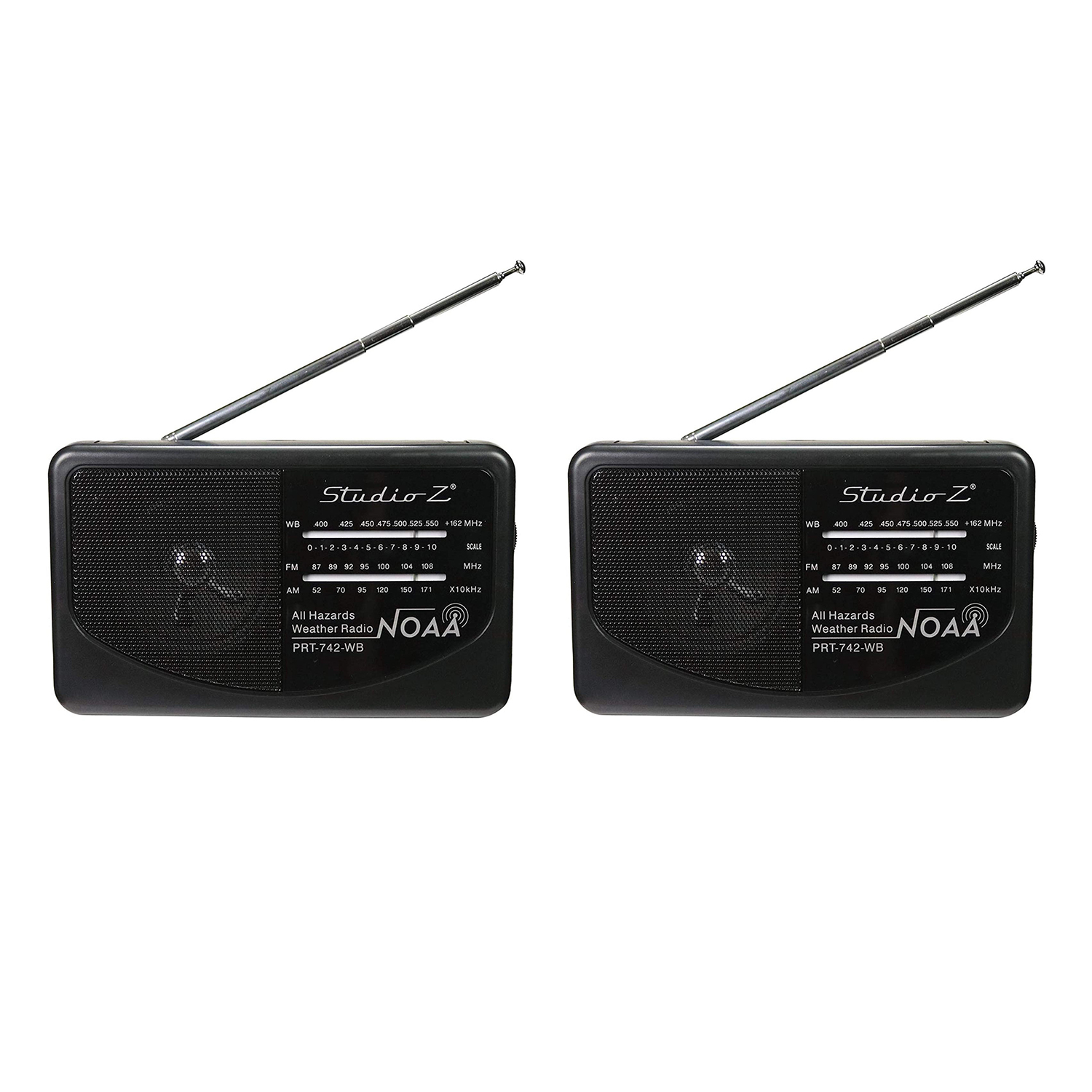 Studio Z AM/FM/WB 3Band Compact Portable World Radio Receiver, Black