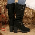 thumbnail image 4 of Miluxas Knee High Boots for Women Mid Heel Mid Calf Boots Side Zipper Wide Calf Boots Fall Winter Fashion Dress Shoes Black 9.5(43), 4 of 9