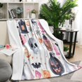 thumbnail image 2 of Throw Blanket Gifts for Women Men, Halloween Pumphkin Scary Flannel Fleece Blanket for Home Decor, Halloween Birthday Gifts for Friends Family, 60"X50", 2 of 5