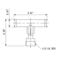 thumbnail image 3 of RV Shower Diverter Tee Replacement - Black, 3 of 5