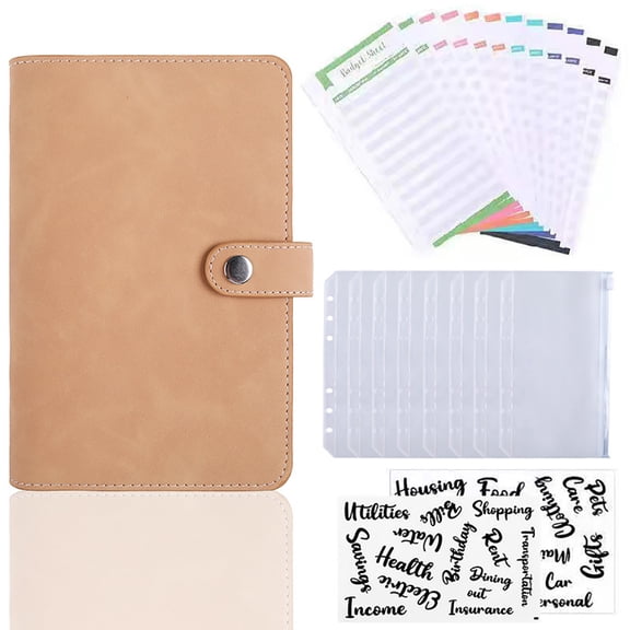A6 Pu Leather Notebook Refillable 6 Round Ring Binder Cover For A6 Filler Paper Notebook Personal Planner Binder