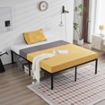 thumbnail image 2 of Matladin 14'' Twin Bed Frame, Metal Platform, Mattress Foundation Bed Base, Heavy Duty Steel Slat Support, No Box Spring Needed, Black, 2 of 9