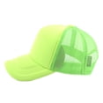 thumbnail image 3 of NYFASHION101 Blank Mesh Adjustable Snapback Cotton 6-Panel Trucker Hat Cap, Neon Green, 3 of 5