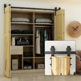 thumbnail image 2 of Bi-Folding Sliding Barn Door Hardware Heavy Duty Roller Track Kit, Easy To Install For 2 Doors Hardware Kit ,Long Lasting, 2 of 6
