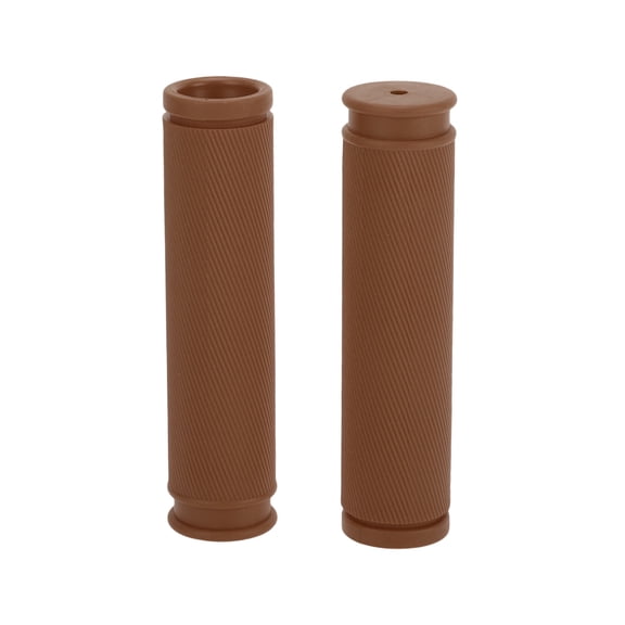 Unique Bargains Bike Handlebar Grips Covers 125mm Long Lightweight Bicycle End Grip Protector Brown 1 Pair
