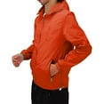 thumbnail image 2 of LEKODE Rain Jacket Women Light Weight Jackets Womens Running Coat Windproof Trench Coats Mens Lightweight Rain Jacket with Hood Lightweight Jacket Loose Stylish Jacket Mens Jacket Orange 2XL, 2 of 4