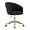 Round Black+golden Base, variant on PetFurnishnVelvet Office Desk Chair, Comfy Swivel Modern Leisure Armchair with Wheels, Upholstered Comfy Velvet Fabric Makeup Chair Height Adjustable for Teens Women Girls Elegant Home, Baby Blue