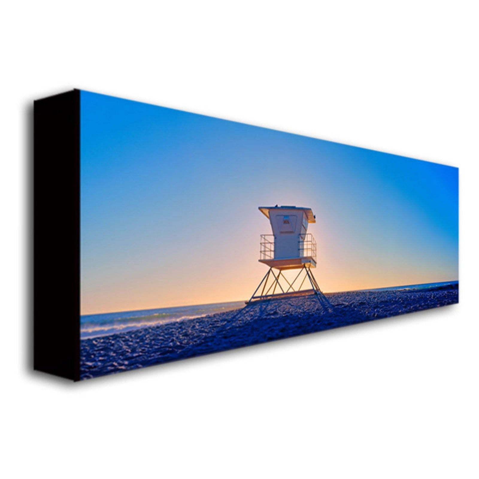 Trademark Art "Moonlight Beach II" Canvas Wall Art by Preston
