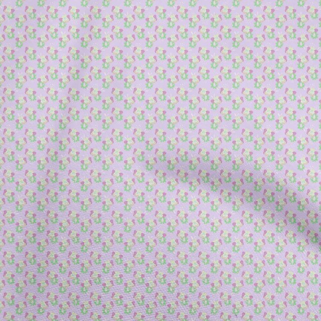 oneOone Polyester Spandex Light Purple Fabric Kids Flowers Sewing Craft Projects Fabric Prints By Yard 56 Inch Wide