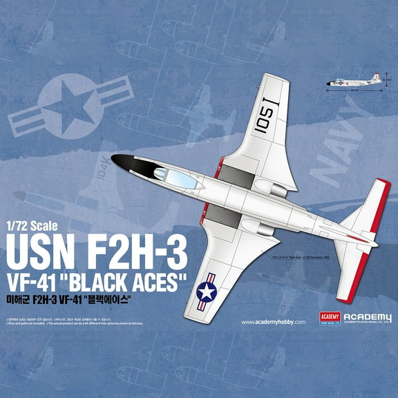 Academy 12548 F2H-3 VF-41 'Black Aces' 1/72 Scale Plastic Model Kit
