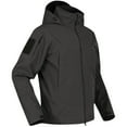 thumbnail image 5 of WTOBBY Men's Workwear Waterproof Hooded Jacket, Loose Fit Zip Pocket Warm Coat, Long Sleeve Outdoor Casual Wear for Fishing and Hiking,Black L, 5 of 6
