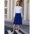 thumbnail image 2 of DARING DIVA Women's Flare A Line High Waist Casual Midi Skirts S Royal Blue, 2 of 6