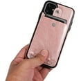 thumbnail image 4 of PU Leather Wallet Case for iPhone 11 Necklace Lanyard Case Cover with Card Holder Adjustable Detachable Anti-Lost Neck Strap for Apple iPhone 11 6.1",Pink, 4 of 9