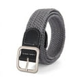 thumbnail image 1 of Zhuge Cinturón elástico para hombre, cinturón trenzado tejido elástico para hombre, cinturón informal de 1 3/8, cinturón de golf para pantalones vaqueros (gris claro), 1 of 3