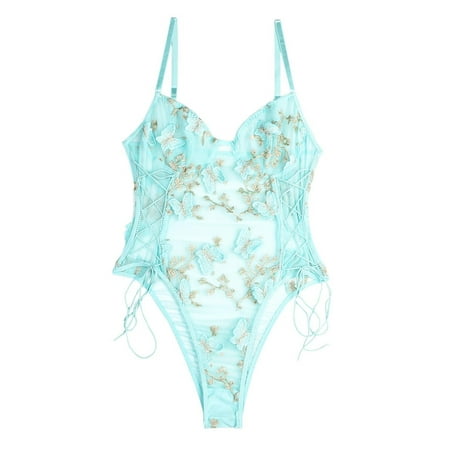 Sexy Women s Lingerie Deep V Neck Lace Bodysuit Bridal Lingerie Backless One Piece Teddy Body Suit Seductive and Elegant