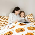 thumbnail image 5 of jejeloiu Funny Pumpkin Bedding Comforter Set,Autumn Harvest Twin Comforter Sets,Horange White Bedding Set,Ultra Soft Room Decor Reversible,2pcs, 5 of 8