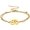 gold, variant on Aum Om Ohm Sanskrit Symbol Bracelet For Women, Stainless Steel, Crystal, Style D8396