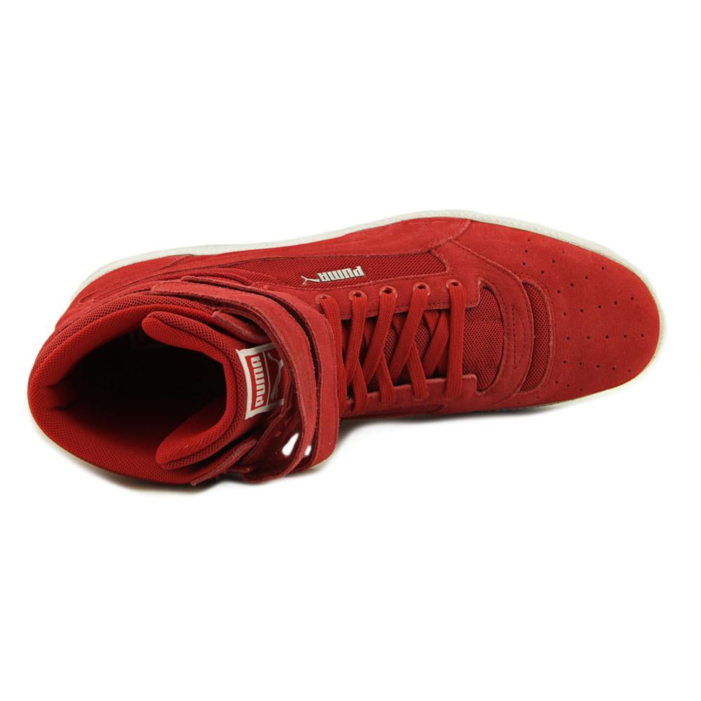 puma sky ii hi core mens red leather high top lace up sneakers shoes - Walmart.com