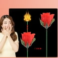 thumbnail image 2 of Novelty Funny Toy Fire Trick Props with Wax Block for Stage Street Wedding Proposals Party Shows Magician Mentalism Flower Transformation, 2 of 8