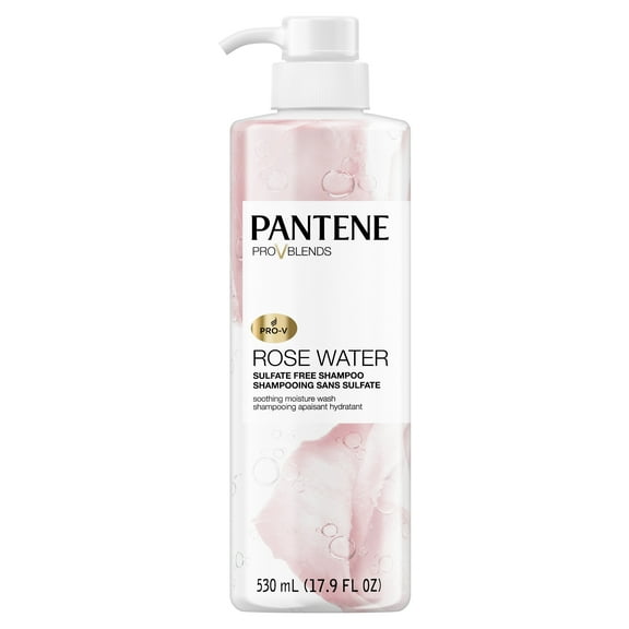 Pantene Pro-V Moisture Shampoo, Blends Rose Water, Sulfate-Free, 17.9 Oz
