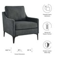thumbnail image 7 of Modway Corland Upholstered Fabric and Metal Armchair in Charcoal, 7 of 7