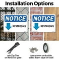 thumbnail image 3 of Restroom [Down Arrow] OSHA Notice Aluminum Sign 24 Inch x 18 Inch - 10 Pack, 3 of 8