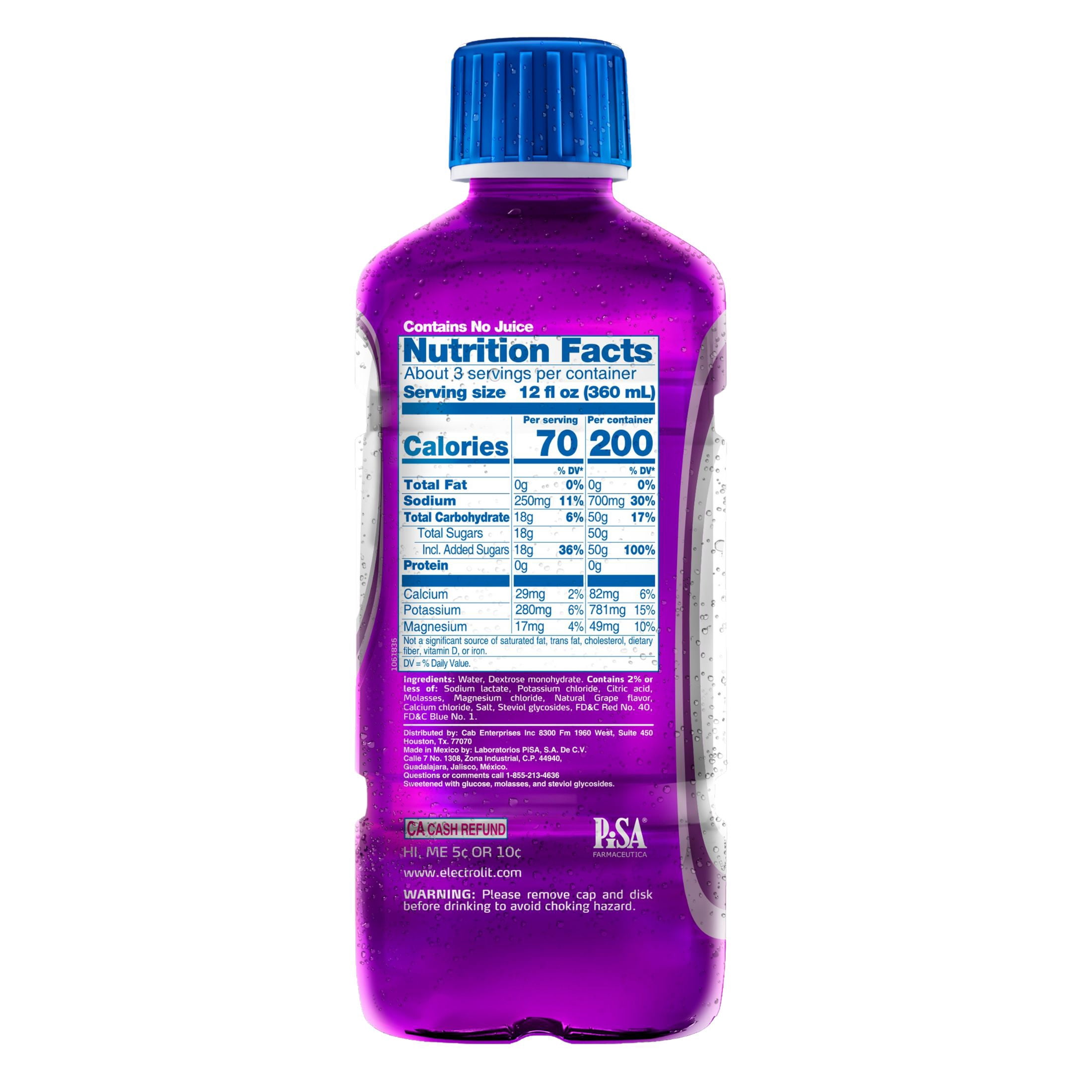 Electrolit Hydration Beverage, Grape, 33.8 Fluid Ounces