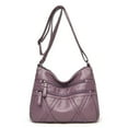 thumbnail image 3 of FIDAC Women's Shoulder Bag PU Leather Solid Multi Pocket Crossbody Bag, Purple, 1-Piece, 3 of 8