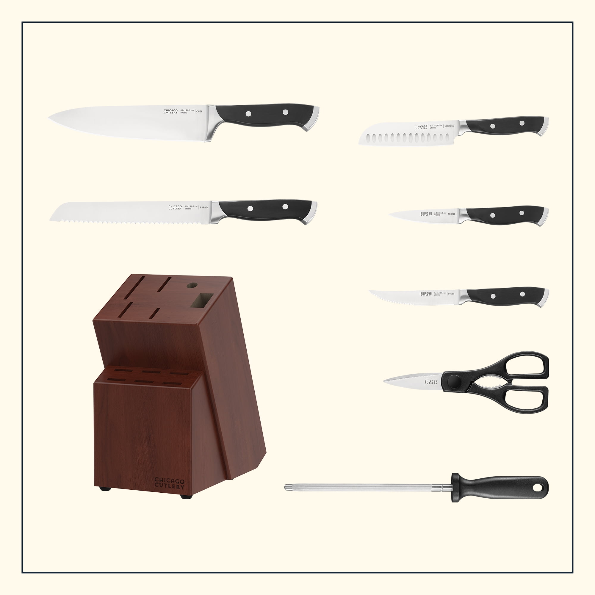 Chicago Cutlery Armitage 13-Piece Kitchen Knife Block Set