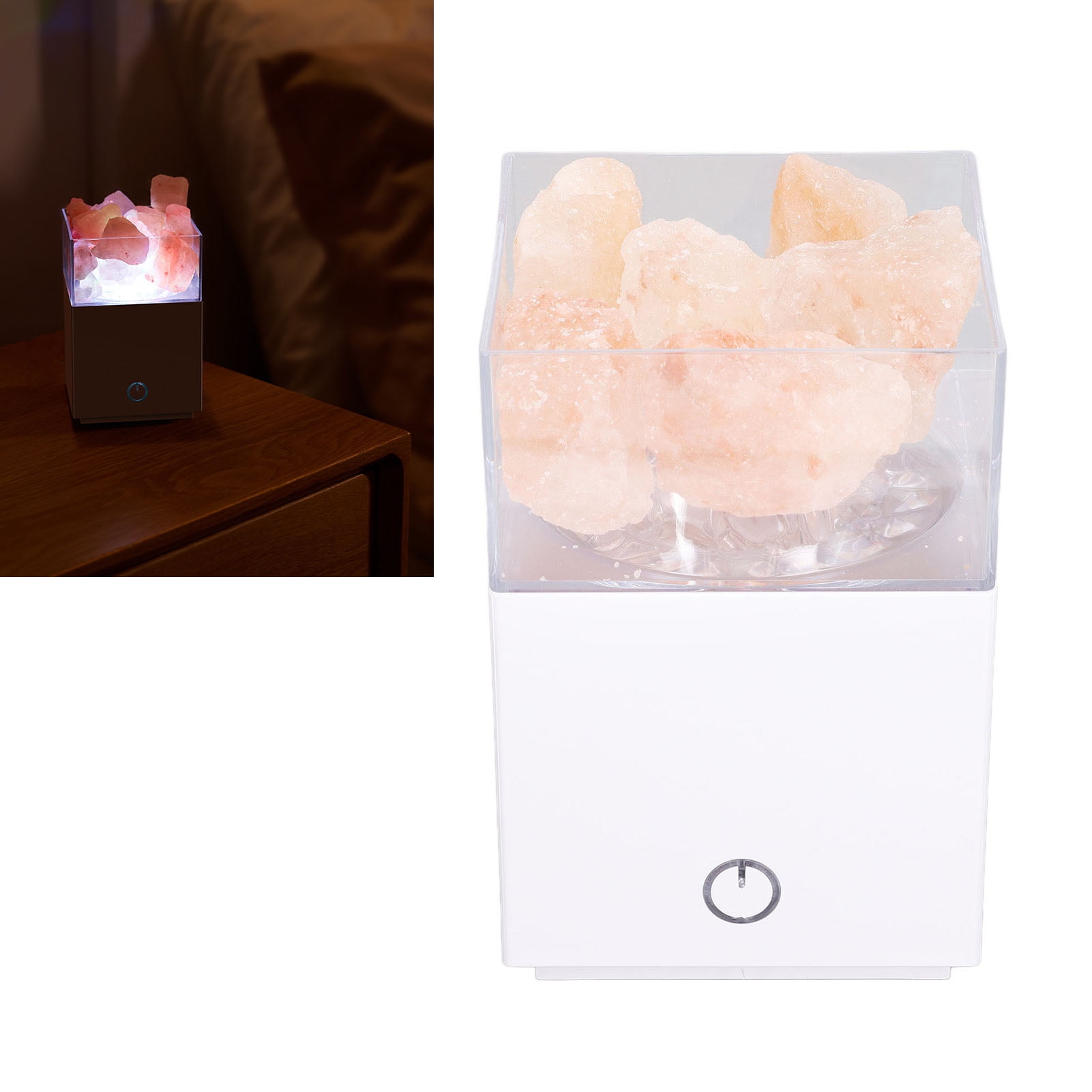 LED Salt Lamp, Himalayan Salt Lamp Negative Ions Colorful Crystal For