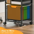 thumbnail image 5 of 5-Tier Rolling File Cart Under Desk with Drawers, File Cabinet Organizer for Hanging File Folders, Letter-Size File Storage with Wheels, Multi-Layer Mobile Filing Cabinet for Under Desk Storage, 5 of 17