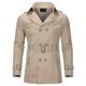 thumbnail image 1 of Gabardina con solapa sólida y doble botonadura para hombre, 1 of 5