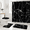 Black Marble, variant on 4-Piece Leaves & Geometry Bathroom Linen Accessory Set with Shower Curtain and Rugs