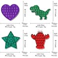 thumbnail image 4 of Juguete de silicona para aliviar el estrés y la ansiedad - Corazón Púrpura Xemadio WRMH-281-1, 4 of 7